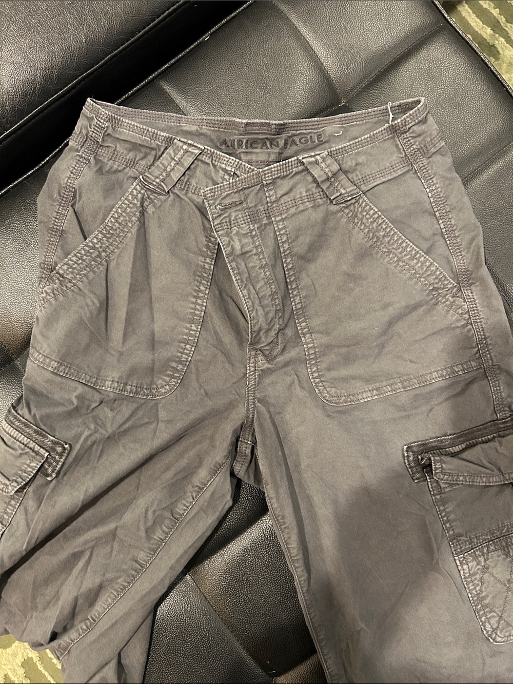 American Eagle Outfitters Women’s Charcoal Gray Cargo Pants